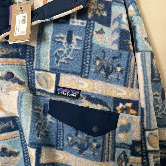 Patagonia mens Galapagos archipelago pigeon blue synchilla sea critters RARE - Picture 3 of 7